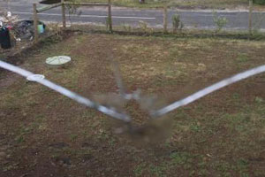 Before image of broken glass panel in aluminium frame